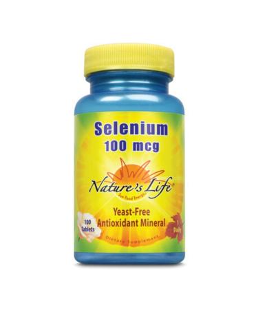 Nature's Life Selenium 100 mcg | No Yeast Antioxidant Mineral Dietary Supplement | 100ct