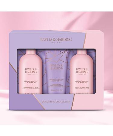 Baylis & Harding Jojoba Vanilla & Almond Oil Luxury Bathing Essentials Gift Set (Vegan Friendly) - Buy Online on GoSupps.com