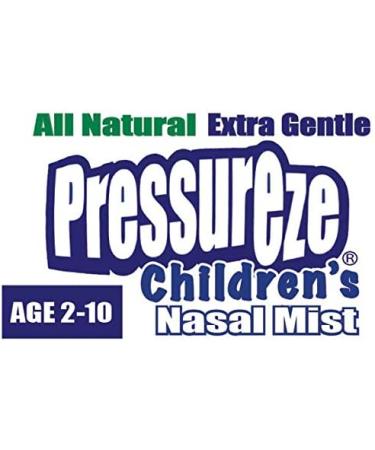 Pressureze Kids All-Natural Sterile Nasal Spray - Fast Relief for Sinus Allergies & Congestion | 130 Sprays - 18ml/0.6fl oz (1 Pack) - Buy Online on GoSupps.com