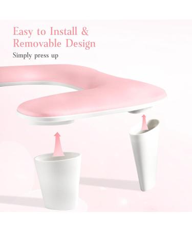 Arm Rest for Nails Tech U-shaped Manicure Nail Arm Rest Stand Big Pink Armrest Microfiber PU Leather Hand Rest Pillow for Acrylic Nail Cushion - Buy Online on GoSupps.com