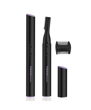 TOUCHBeauty Electric Eyebrow Trimmer Eyebrow Hair Remover Painless Facial Hair Trimmer for Women Portable Ladies Shaver AG-815B (Black)