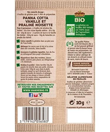 Vahine Organic Leaf Gelatin 10 g Pack of 4 - Buy Online on GoSupps.com