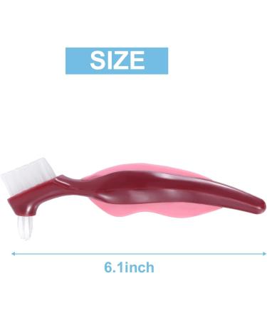 Qtynudy Premium 2-Part Toothbrush with Hard Prosthesis Brush - Multi-Layered Bristles & Portable Double Side Cleaning Brush | International Shipping Available - Buy Online on GoSupps.com