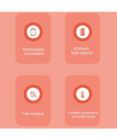 Cordless Hairdryer 5000mAh Battery 6 Speed Portable for Home Camping (US Plug) US Plug Rose Gold - Buy Online on GoSupps.com