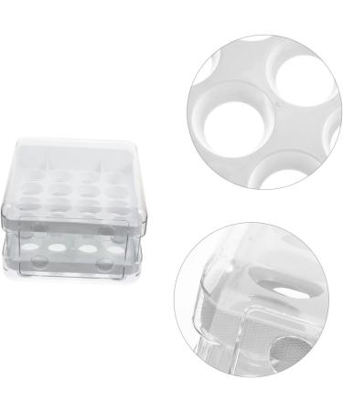 Angoily Egg Storage Box Plastic Container Fridge Accessories Egg Rack Refrigerator Plastic Pp White Egg Tray White 21.5x22.5x14cm - Buy Online on GoSupps.com