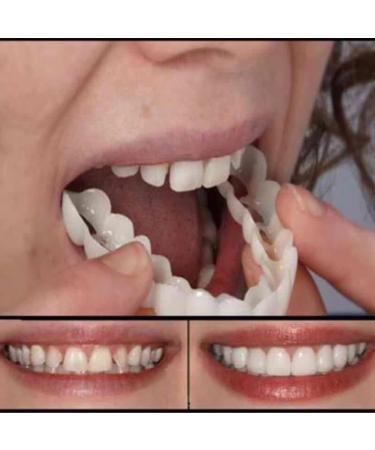 2 Pairs of Cosmetic Veneers Teeth - Teeth Whitening Dentures with Box & Pincers for Bad Teeth - Instant Smile Solution - Buy Online on GoSupps.com