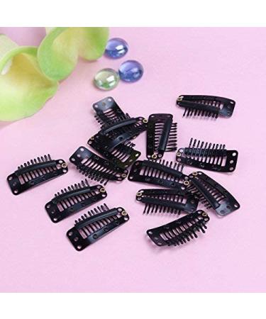 Tinksky 10-Teeth Snap-Comb Wig Clips (Black) - Pack of 20 | Hair Extension Accessories - Buy Online on GoSupps.com
