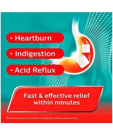 Buy Rennie Spearmint 48 Tablets - Fast International Shipping | Relief from Heartburn & Indigestion - Buy Online on GoSupps.com