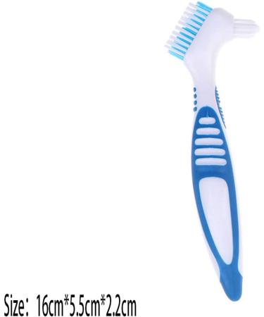 Suicra Denture Cleaning Brush - Soft Multi-Layered Y-Shape Toothbrush for Oral Care | Blue - Ideal for False Teeth & Household Use - Buy Online on GoSupps.com