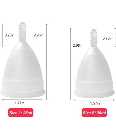 M Muncaso Menstrual Cup 2 Pack - Soft Flexible Medical Silicone Reusable Period Cup - White | Eco-Friendly Menstruation Solution - Buy Online on GoSupps.com