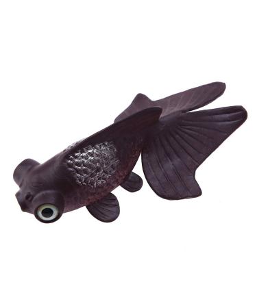 Plastic fish floating fish artificial movable fish ornament decorations for aquarium fish pet requirement (brown goldfish) brown gold fish