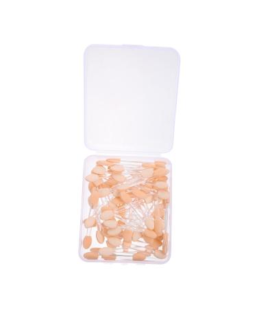 Beatifufu 50pcs Double Ended Eyeshadow Brush Disposable Makeup Sponge Applicator Eyeshadow Sticks Girl 6x1cm As Shown