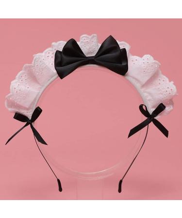 Black Women Girls Lolita Headband Lace Bow Hair Band Maid Anime Cosplay Headwear Ribbon Bowknot Cute Hair Band Party Hair Accessories Women's Fashion Headbands Hair Care - Buy Online on GoSupps.com