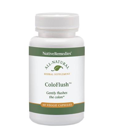 Native Remedies ColoFlush - All Natural Herbal Supplement for Gentle Flushing of The Colon - Supports Healthy Functioning of The Digestive System - 60 Veggie Caps Coloflush 1pk