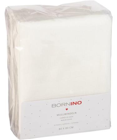 BORNINO Muslin Diapers Set of 8 - Soft Cotton Comfort Cloth for Babies | Burp Cloth & Security Blanket - 80x80 cm - Ideal for Boys & Girls - International Shipping Available - Buy Online on GoSupps.com