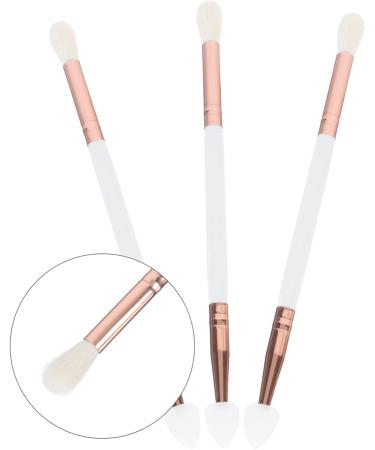 Healeved 3pcs Eye Shadow Brush Double Headed Eyeshadow Makeup Brush Multipurpose Tool Makeupset Wooden Handle - Buy Online on GoSupps.com
