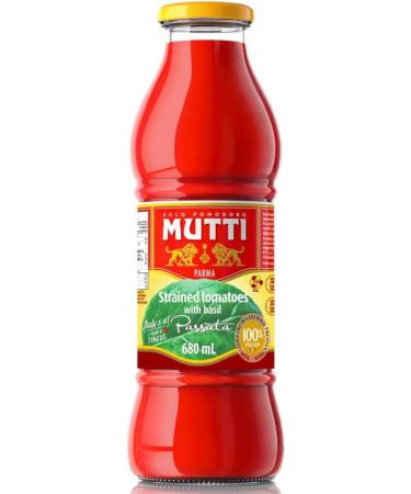 Mutti Passata Tomato with Basil Puree 680 Mililiter x 3 Pieces - Buy Online on GoSupps.com