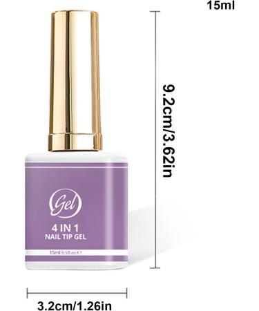 LED Nail Glue | 15ml Long-Lasting 4-in-1 Adhesive | Clear LED Acrylic Gel for Home Salon Travel Parties Manicures Women Girls Teens - Buy Online on GoSupps.com