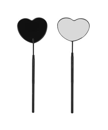 Professional Heart Shaped Lash Mirror - Portable Stainless Steel Makeup Mirror for Eyelash Extensions | Detachable Design for Lash Extension Supplies - Buy Online on GoSupps.com