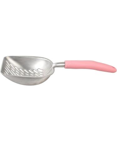 Large Metal Cat Litter Box Scoop Stainless Aluminum Alloys L13.8"xW5.5"xH1.8" Pink Handle - Buy Online on GoSupps.com