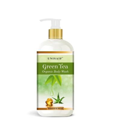 Unisaif Green Tea Organic Body Wash Ph Balanced Skin Friendly with natural actives | Sulphate & Paraben Free (300 ml).