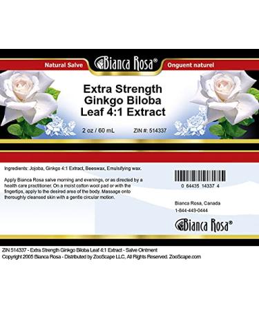 Bianca Rosa Extra Strength Ginkgo Biloba Leaf 4:1 Extract - Salve Ointment (2 oz ZIN: 514337) - Buy Online on GoSupps.com