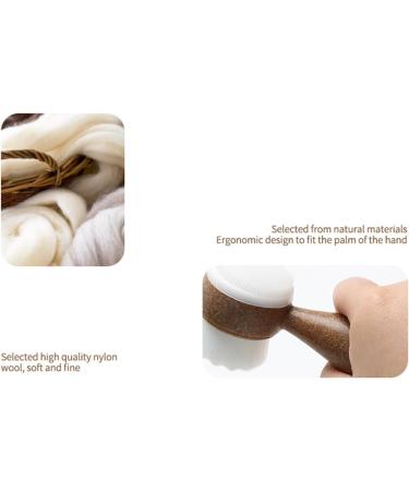 Fovolat Double Sided Face Brush | Manual Face Brush Soft Bristle Face Scrubber Facial Cleansing Brush Face Exfoliation Pore Brush for Skincare - Buy Online on GoSupps.com