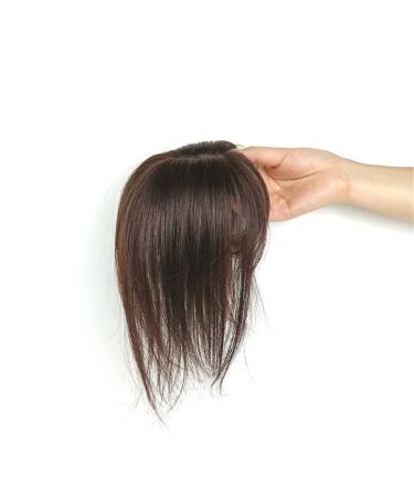 Bismanhair Women's Real Human Hair Toupee 12 with Bangs - Medium Yellowish Brown - Buy Online on GoSupps.com