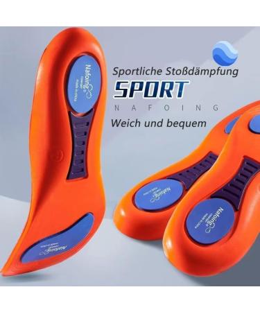 Norelie Orthopedic Insoles for Flat Feet - Comfortable Supportive Inserts for Plantar Fasciitis (41-42 Blue/Yellow) - Buy Online on GoSupps.com