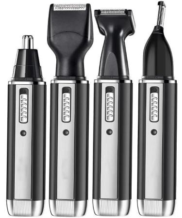 Retoo 4-in-1 Nose Hair Trimmer & Ear Hair Cutter - Precision Trimmer for Noses Ears & Eyebrows - Black | International Shipping - Buy Online on GoSupps.com
