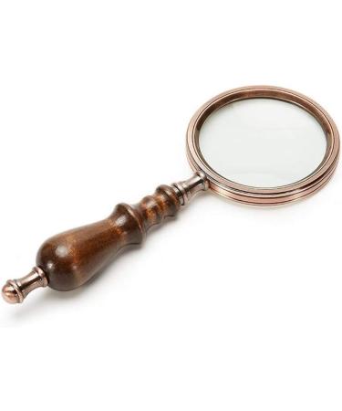 Vintage Wooden Handle Magenifiers Round 10X Loupe for Reading Books Newspaper Maps Check Coin Insect Rock Map Better Life - Buy Online on GoSupps.com