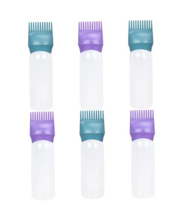 SOIMISS 6 pi ces Lot de Flacons Applicateurs pour Teinture et Huile Capillaire avec Peigne et chelle Gradu e Bouteilles R utilisables Plastique L ger pour Coloration des Racines