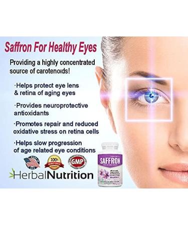 2 Pack Saffron Extract 88.5mg - 120 Capsules - Pure, All-Natural Mood Enhancer & Weight Loss Supplement for Eye Health - Buy Online on GoSupps.com