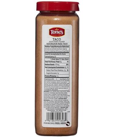 Tone's Spices Taco Seasoning Traditional Blend for Mexican Dishes - Net Weight (23 Oz) 652 Grams - Buy Online on GoSupps.com