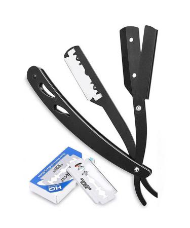 Aibyk's razor with a straight edge Personal Hair Shaving Cutter Razor Set with Bartformkamm |Barber Razor razor blade set for delicate beard form cheek line neckline