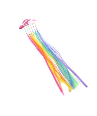 JUSTFOX - 6 hairpin extensions synthetic hair colorful