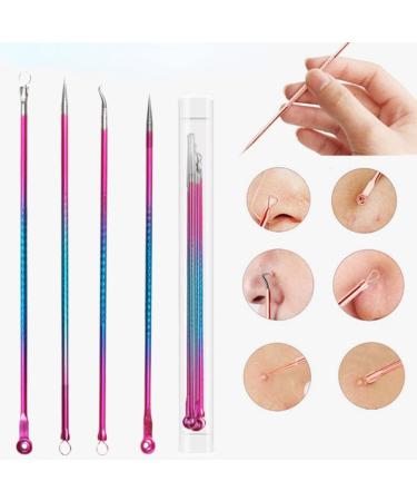 Blackhead Comedone Acne Pimple Blackhead Remover Tool Spoon for Face Skin Care Tool Needles Facial Pore Cleaner (B)