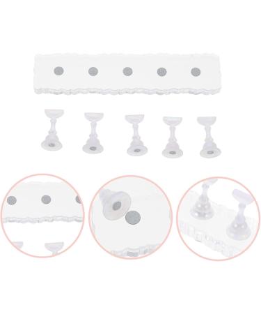 FRCOLOR Magnetic Base Manicure DIY Nail Stand nail practice stand nail tips display board fake nail holder false nail tips display polish stick Manicure Practice Stand Acrylic - Buy Online on GoSupps.com