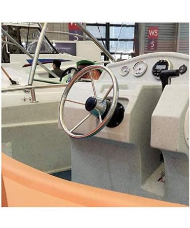 iSure Marine 13-1/2 Inch 5-Spoke Destroyer Style Stainless Boat Steering Wheel for Boat Yacht - Buy Online on GoSupps.com