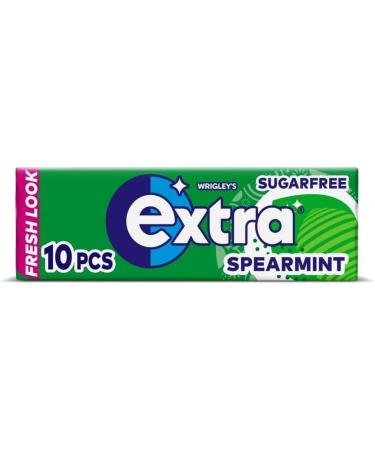 Wrigley's Extra Sugarfree Gum - Spearmint (60 per Pack) - Pack of 6 Helps with Oral Hygiene for Healthy Teeth and Gums Sold By Kidzbuzz