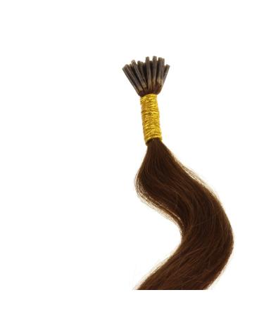 Hair2Heart 100 Microring I-Tip Extensions - Real Hair 50cm 0.5g Strands Straight - Color 4 Brown | Premium Quality | International Shipping - Buy Online on GoSupps.com
