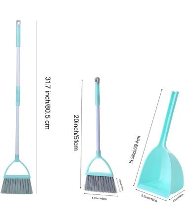 Xifando Mini Broom and Dustpan Set for Kids - Little Housekeeping Helper (Light Blue, Extended Size) - Buy Online on GoSupps.com