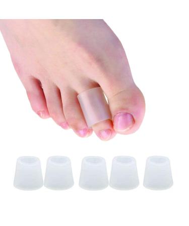 Dr.Pedi Toe Protectors Toe Sleeves Toe Tube Pads for Hammer Toe Relieving Toe Pain 5 Pairs