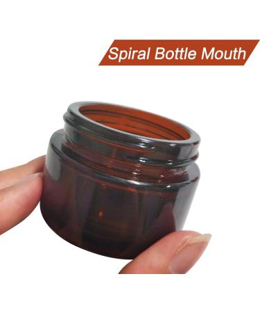 Inheming 6 x 30ml Amber Glass Cream Jars - Empty Cosmetic Containers with Lids for Ointments & Creams - Ideal for International Shipping - Buy Online on GoSupps.com