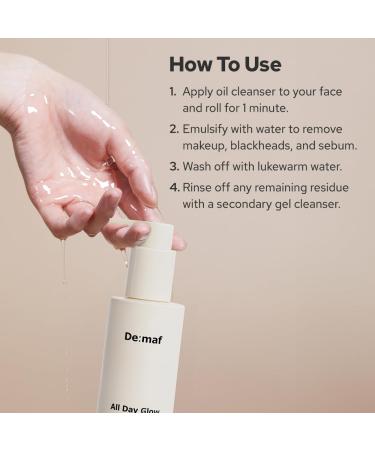 De:maf All Day Glow I'm So Jelly Olive Oil Cleanser 75% Olive Oil Jelly-like Makeup Remover for Pore Cleanse Suitable for Sensitive Skin Korean Skincare (150ml 5.07 Fl Oz) 5.07 Fl Oz (Pack of 1) 5.07 - Buy Online on GoSupps.com