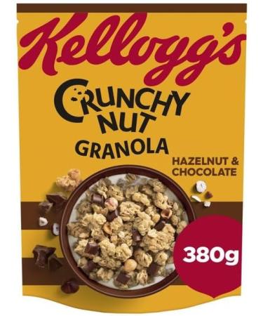 Breakfast Granola Bundle with Kellogg's Crunchy Nut Fruit & Nut Breakfast Granola 380g and Hazelnut & Chocolate Breakfast Granola 380g (2 Pack) - Buy Online on GoSupps.com