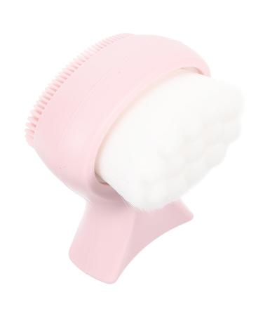 Angoily facial scrubber Scrub cleansing brush washbasin manual face brush cleanser double sided face soft fur cleaning brush Man-made fiber plastic Handheld