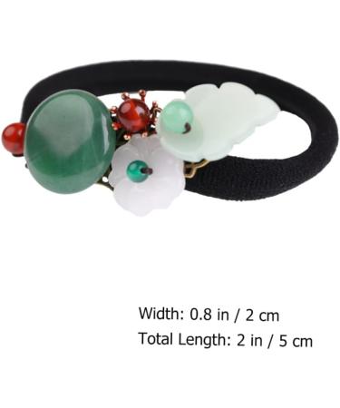 BIUDECO Hair Scrunchie Hanfu Hair Jewelry Hair Rope Hanfu Hair Accessory Qipao Hair Accessories Hair Elastics Chinese Hanfu Headwear Hanfu Hair Tie Miss Aventurine Jade Ponytail - Buy Online on GoSupps.com