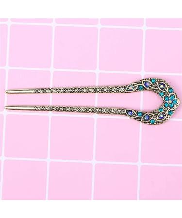 Crystal U Shaped Hairpin Hair Accessories Vintage Rhinestone Hairpin for Long Hair Pins Hair Styling Accessory for Women Girls Wedding Hair Accessories - Buy Online on GoSupps.com