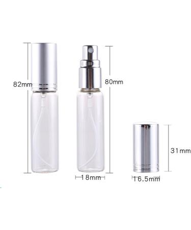 Furnido 10-Pack Mini Glass Perfume Spray Bottles | Portable 10ml Refillable Atomizers with Aluminum Pumps for Travel - Buy Online on GoSupps.com
